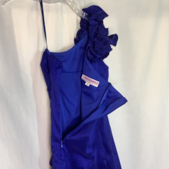 Hailey Longan by Adriana Papell One Shoulder Prom/Party Dress Sz 3/4 - Picture 9 of 9